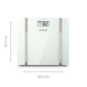 ecomed by medisana BS 70E digitale Körperanalysewaage bis 150 kg Personenwaage aus Glas