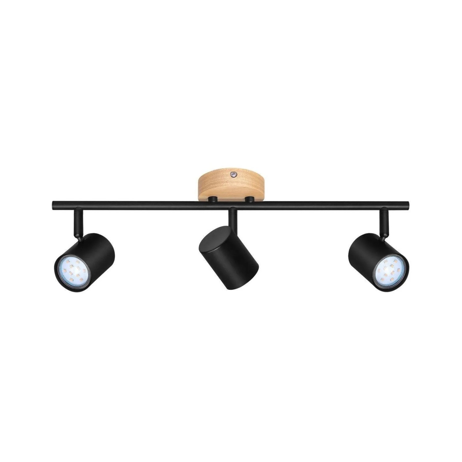 NETTLIFE Deckenstrahler aus Holz Schwarz-1