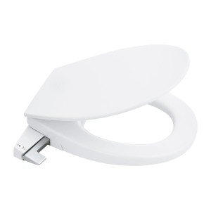 Weißer Grohe QuickFix Bau Keramik Dusch-WC Aufsatz mit Absenkautomatik.