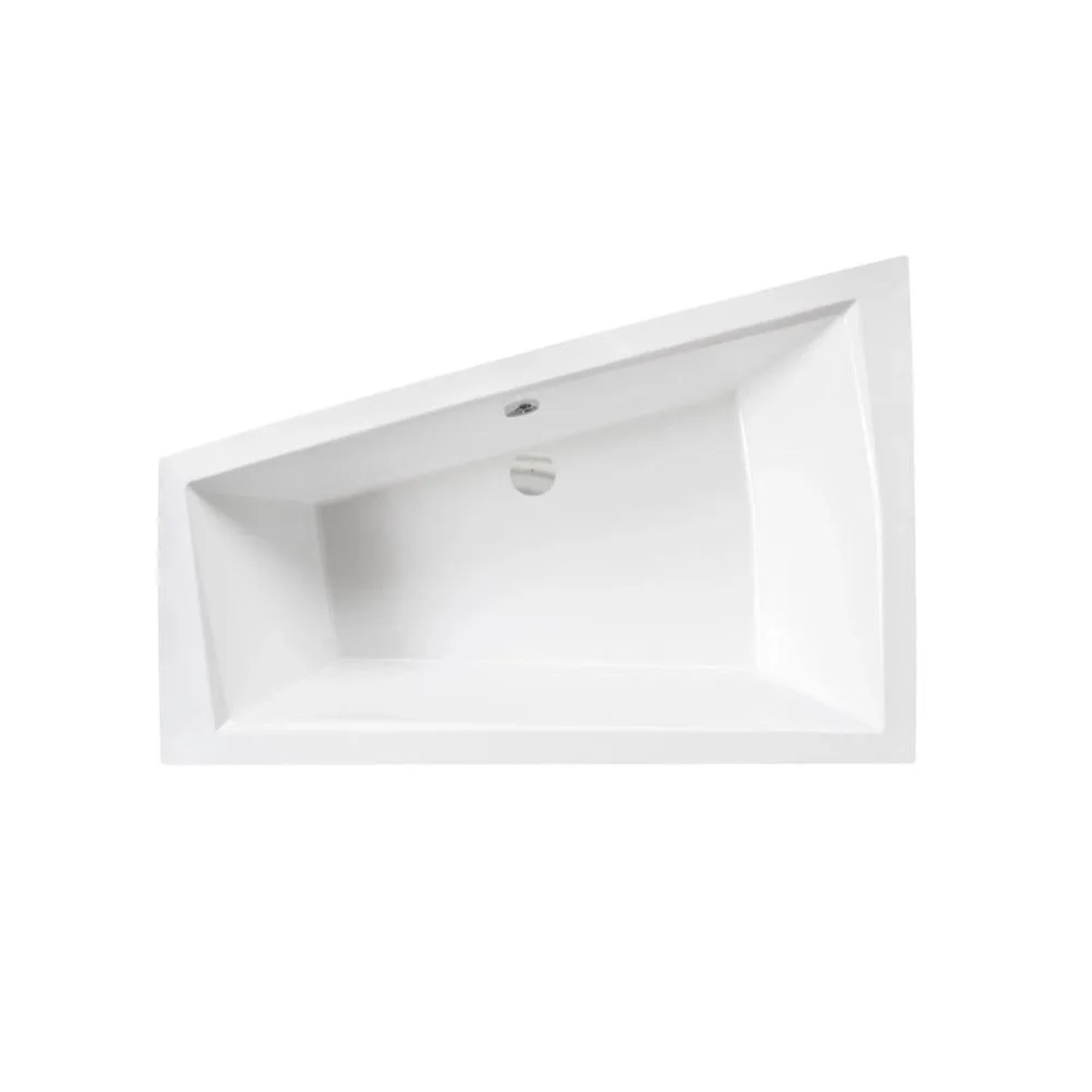 Bad Land Eckbadewanne Links 180x125 mit Styroporverkleidung und 2 KODI-Kopfstützen inkl. Ablauf & Füße