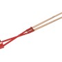 Ideal Erdlochausheber mit roten Stahl-Schaufeln und Holzstielen zum Ausheben von Löchern.