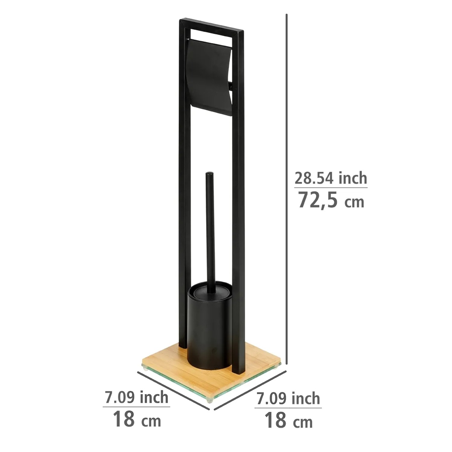 WENKO Stand WC-Garnitur Bambusa Bambus 18 x 72,5 x 18 cm kaufen bei OBI