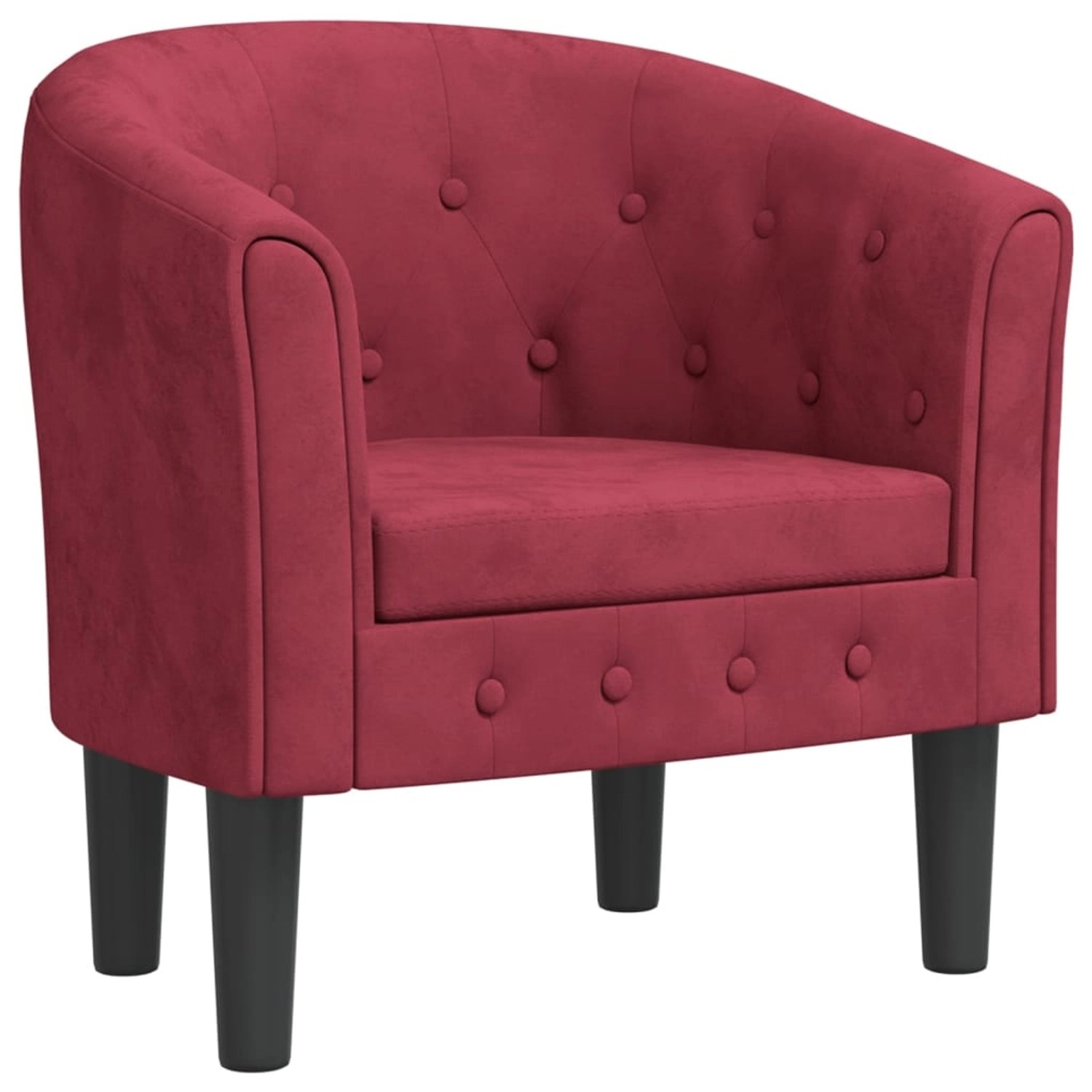 vidaXL Clubsessel Weinrot Samt 356475 günstig online kaufen