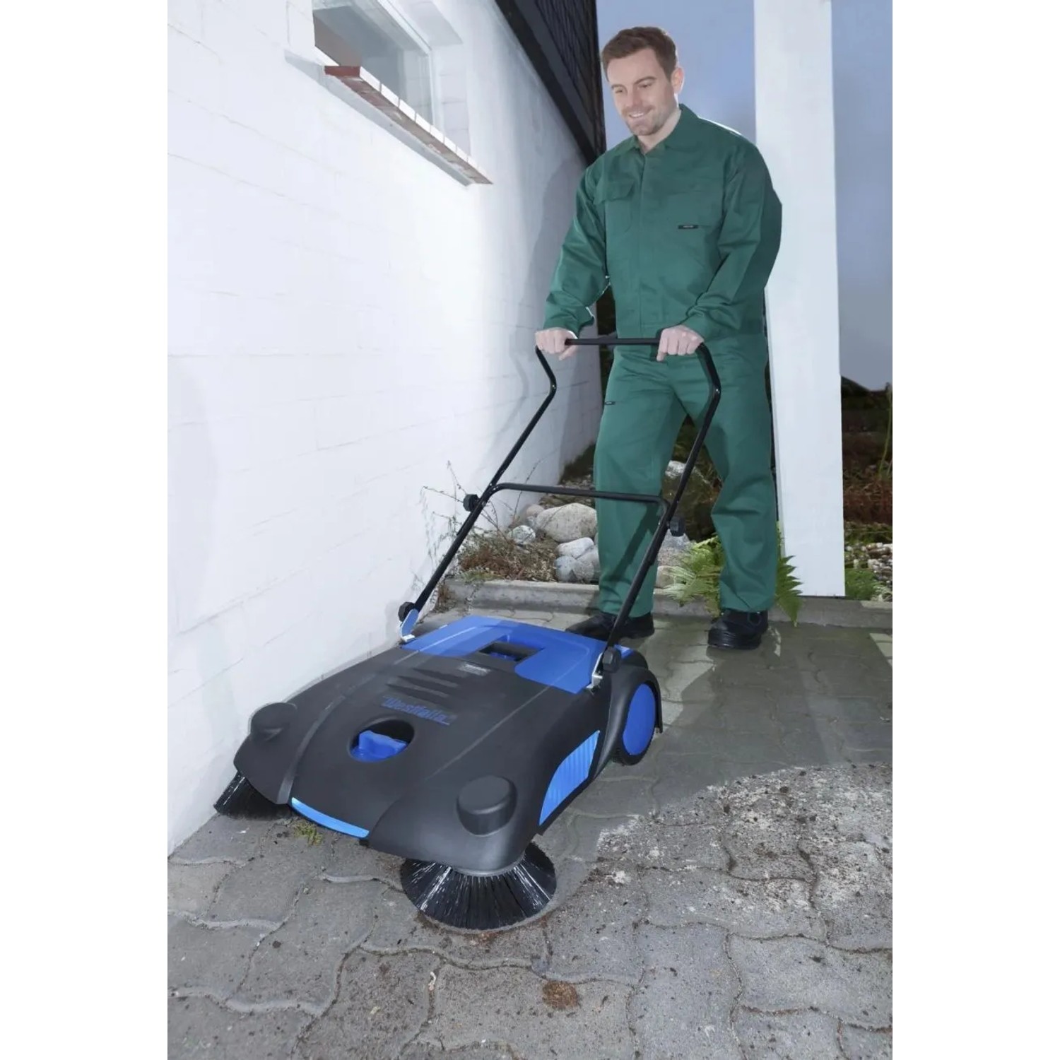 Westfalia Kehrmaschine 70 cm Arbeitsbreite 14 Liter SchmutzbehÄLter Grau Kunststoff_7