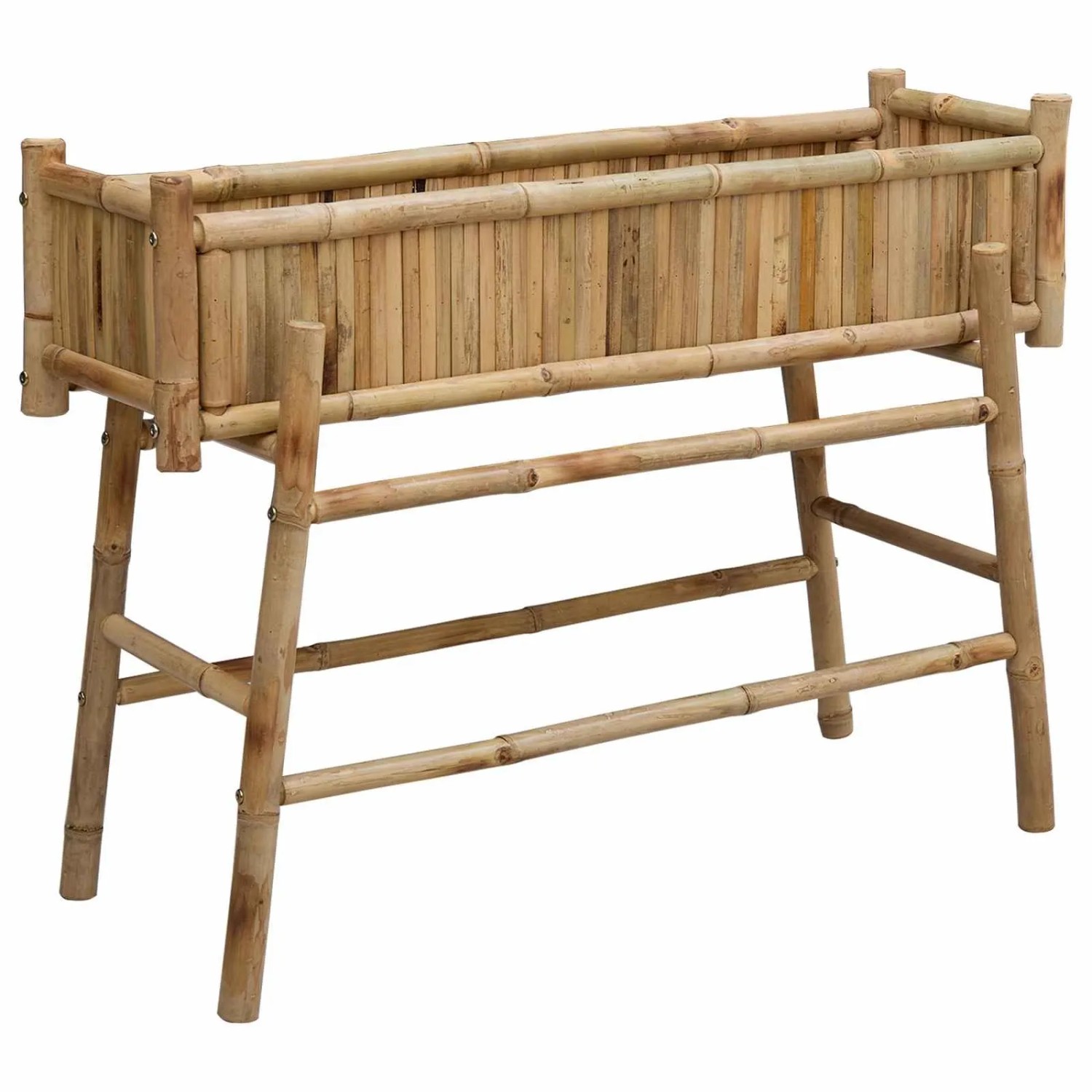 vidaXL Gartenpflanzer mit Halter Natur 100 x 38 x 74 cm Bambus 42028230
