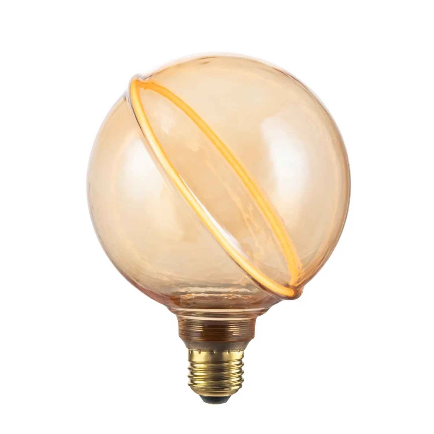 ENOVALITE LED Filament Leuchtmittel NEPTUN E27 Dimmbar Warmweiß Bernstein Umlaufend Ring