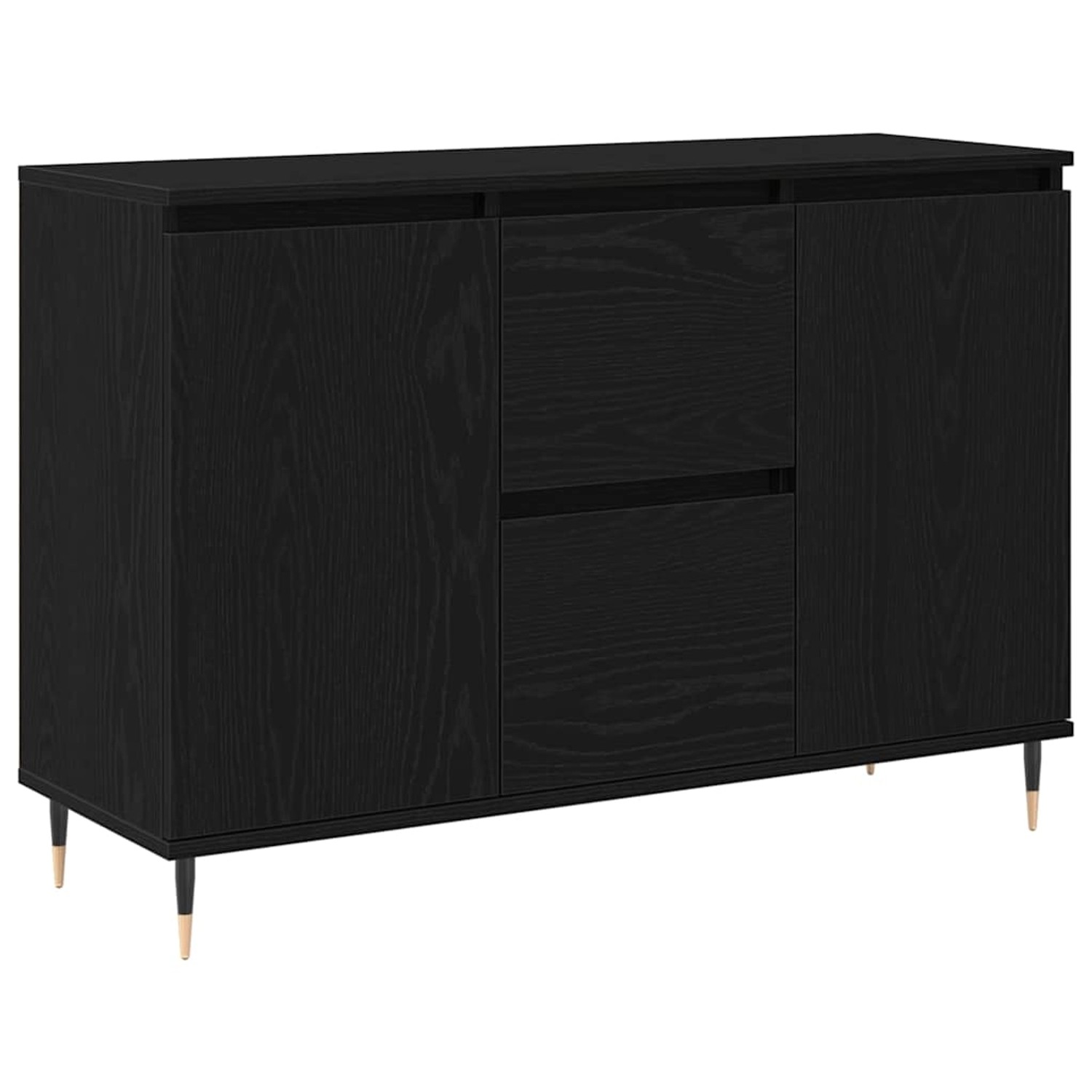 vidaXL Sideboard Schwarze Eiche 101,5 x 35 x 70 cm Holzwerkstoff 862147 günstig online kaufen