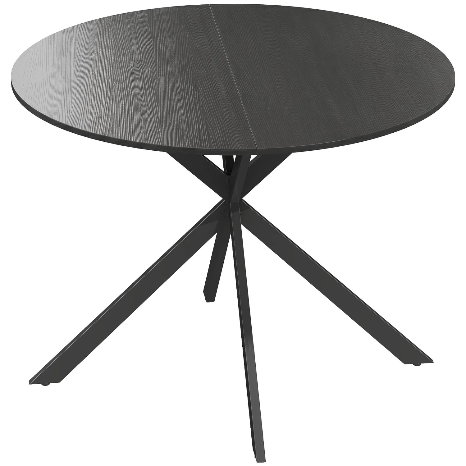 HOMCOM Dining Table Spanplatte Stahl 100L x 100B x 75H cm Schwarz
