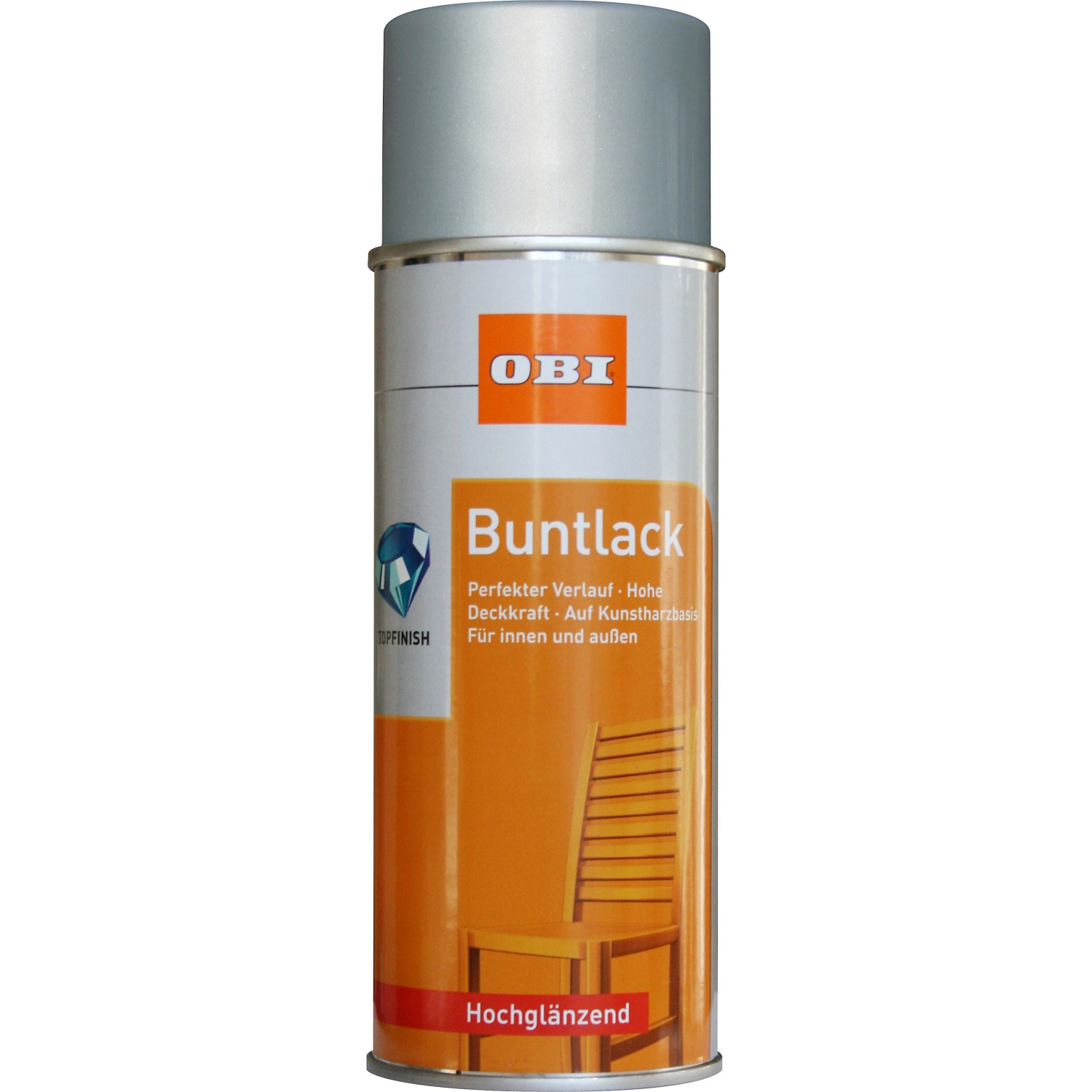 OBI Buntlack Spray RAL 9006 Weißalu hochglänzend 400 ml