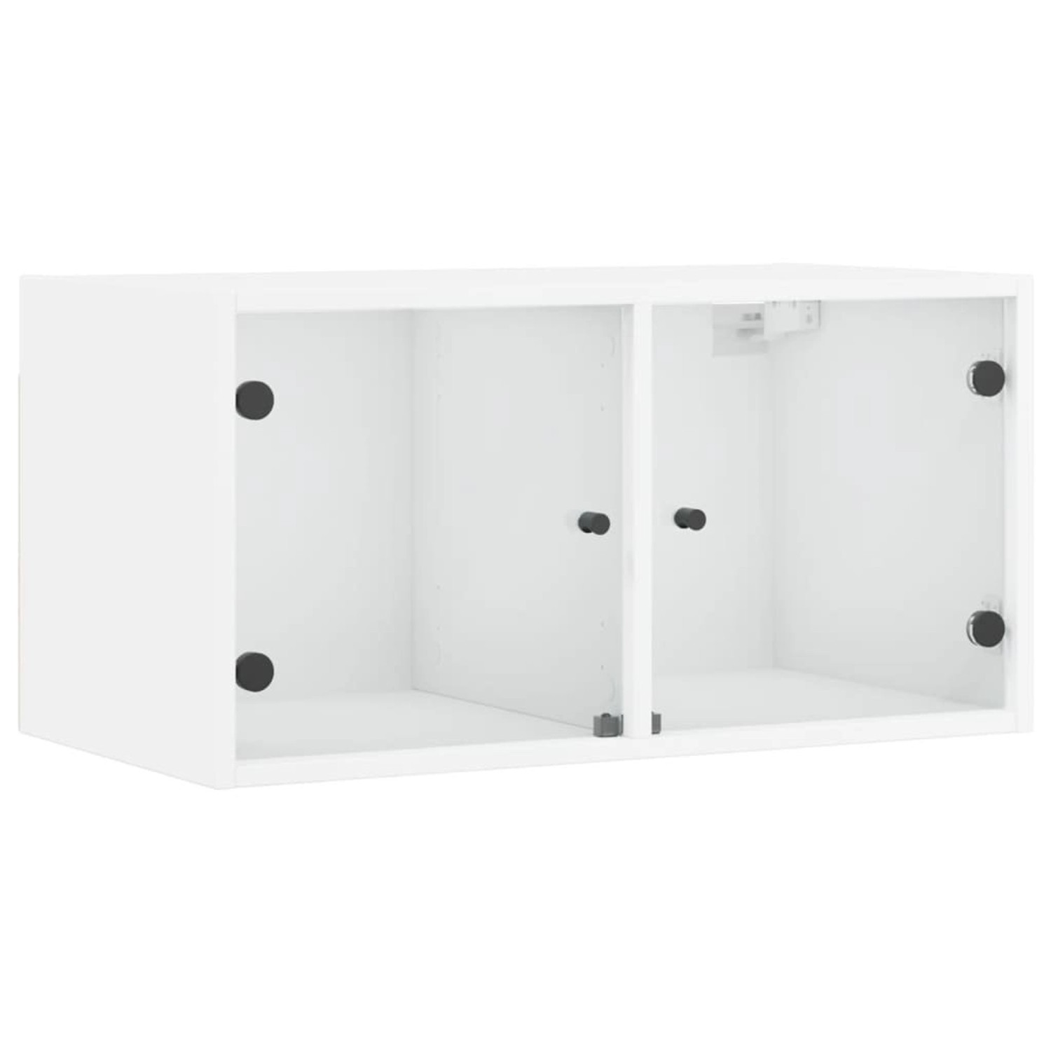 vidaXL Hängeschrank Hängeschrank Wandschrank mit Glastüren Weiß 68,5x37x35 günstig online kaufen