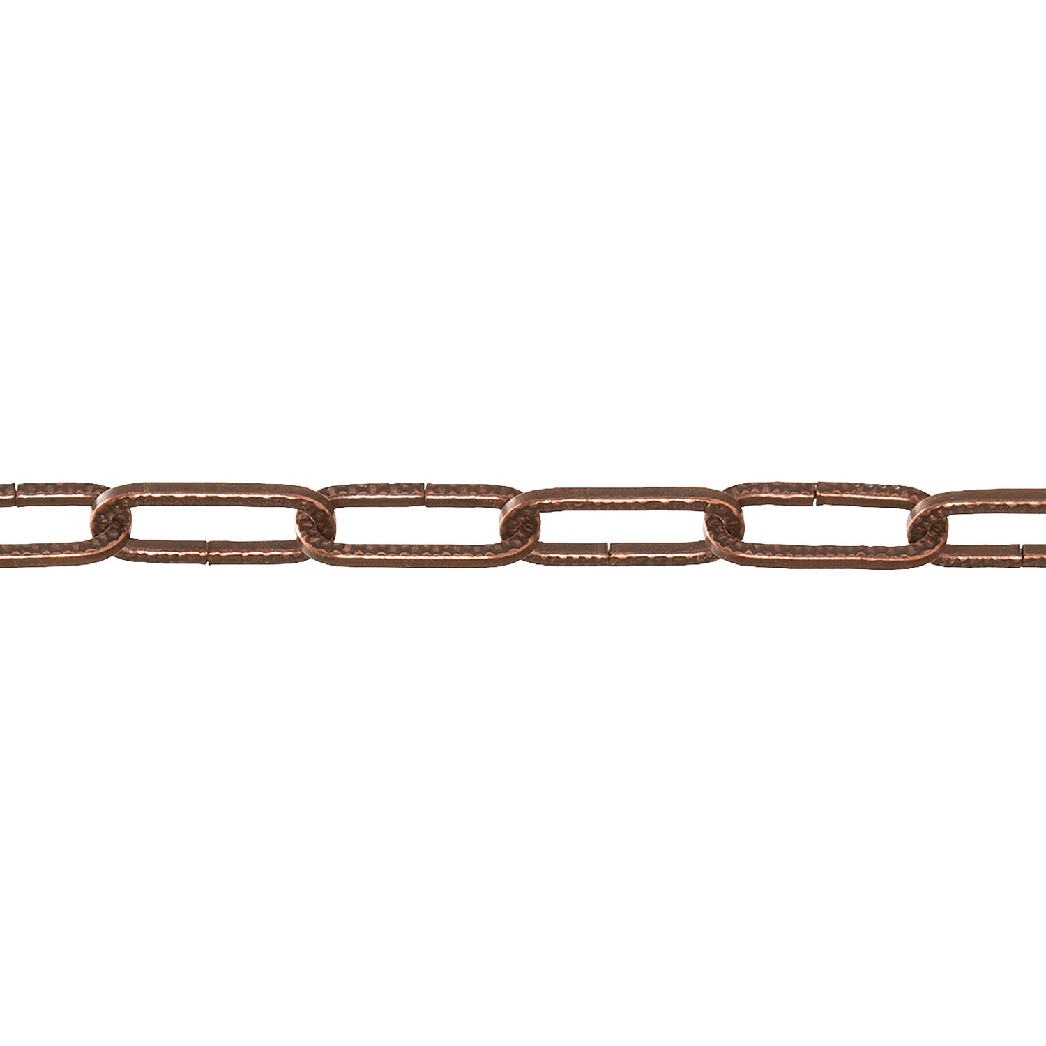 Conacord Zierkette Stahl Gehämmert Ø 3 mm x 29 mm Kupfer-Braun Meterware