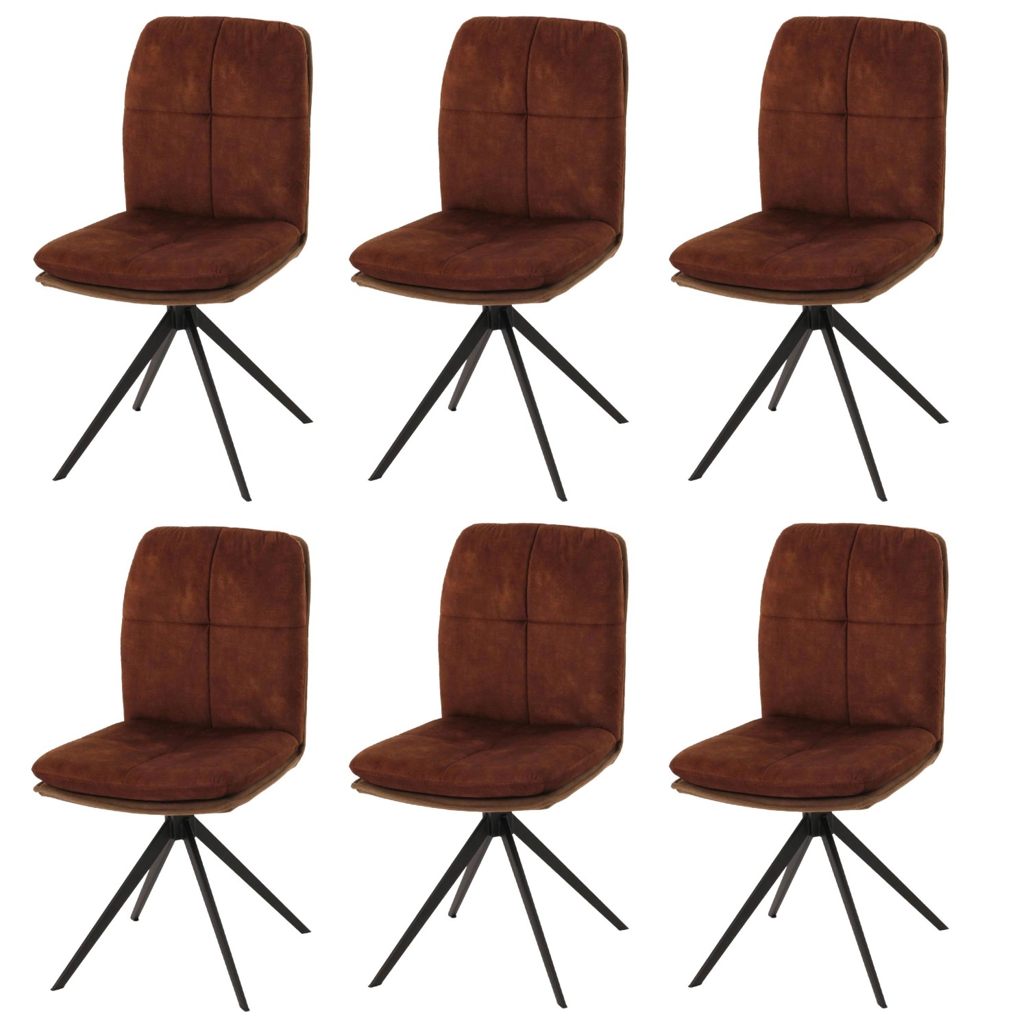 MCW Esszimmerstuhl M68 6er-Set Braun günstig online kaufen