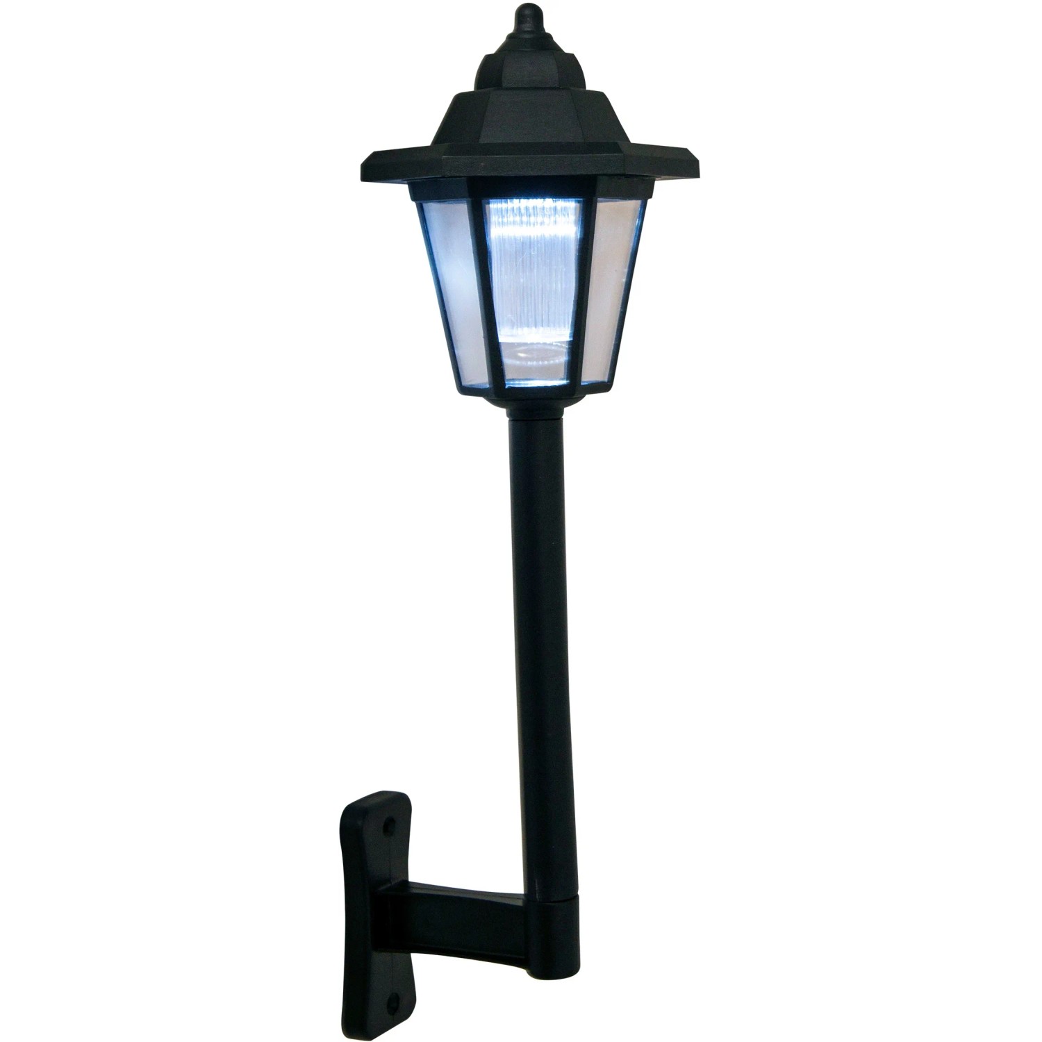 3er Set: Schwarze LED Solar Erdspieß/Wandleuchte von Näve, 2in1 für den Garten.