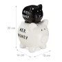 Relaxdays Sparschwein Keramik Schwarz Weiß Rutschfest 20 cm x 14 cm x 12 cm 0,54 kg_4