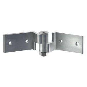 2D-Gelenk für Aluprofil (45x23 mm) zur flexiblen Verbindung von Terrassendielen-Unterkonstruktionen.