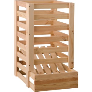 OBI Kartoffelkiste aus Kiefernholz, Regalsystem mit Schütte für Kartoffeln und Gemüse.