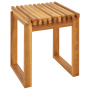 Heller Akazienholz Beistelltisch mit Lattenplatte, Teil des Beliani Bistro Sets BELLANO. Perfekt für Gartenmöbel-Sets.