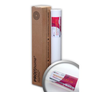 PROFHOME Renoviervlies 130g, 18,75m² Rolle, weiße, glatte Vliestapete zum Überstreichen.