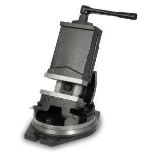 EBERTH Maschinenschraubstock, neigbar, 160 mm Backenbreite, für präzise Bohr- und Fräsarbeiten.