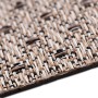 Detailansicht des wetterfesten Outdoor Teppichs "Pavia" in Beige, Braun und Schwarz. Ideal für Terrasse und Garten.