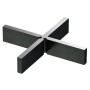 Schwarzes Fugenkreuz (20 mm) für Terrassendielen, zur einfachen und präzisen Verlegung.
