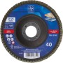 LUX Fächerschleifscheibe Multi Ø 125 mm, Körnung 40 für Winkelschleifer.