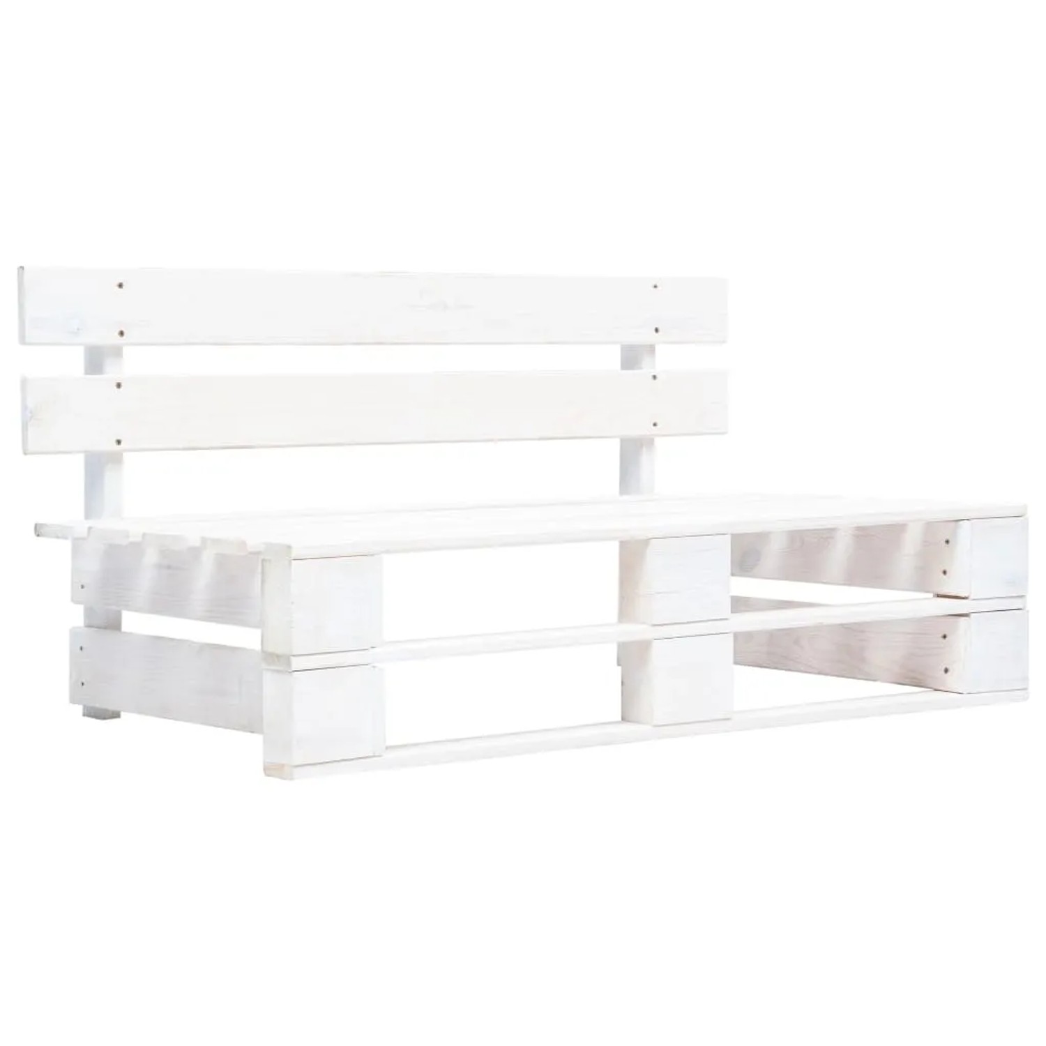 vidaXL Outdoor-Bank Paletten Holz Weiß 45759