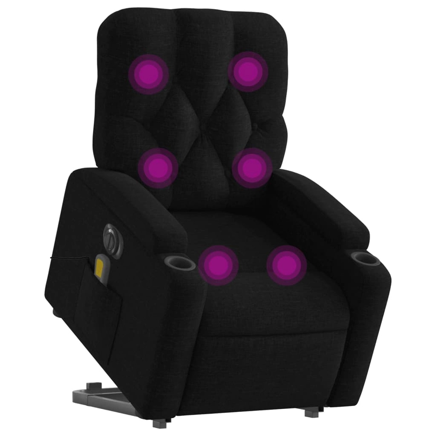 vidaXL Elektrischer Massagesessel mit Aufstehhilfe Schwarz Stoff Modell 1 günstig online kaufen