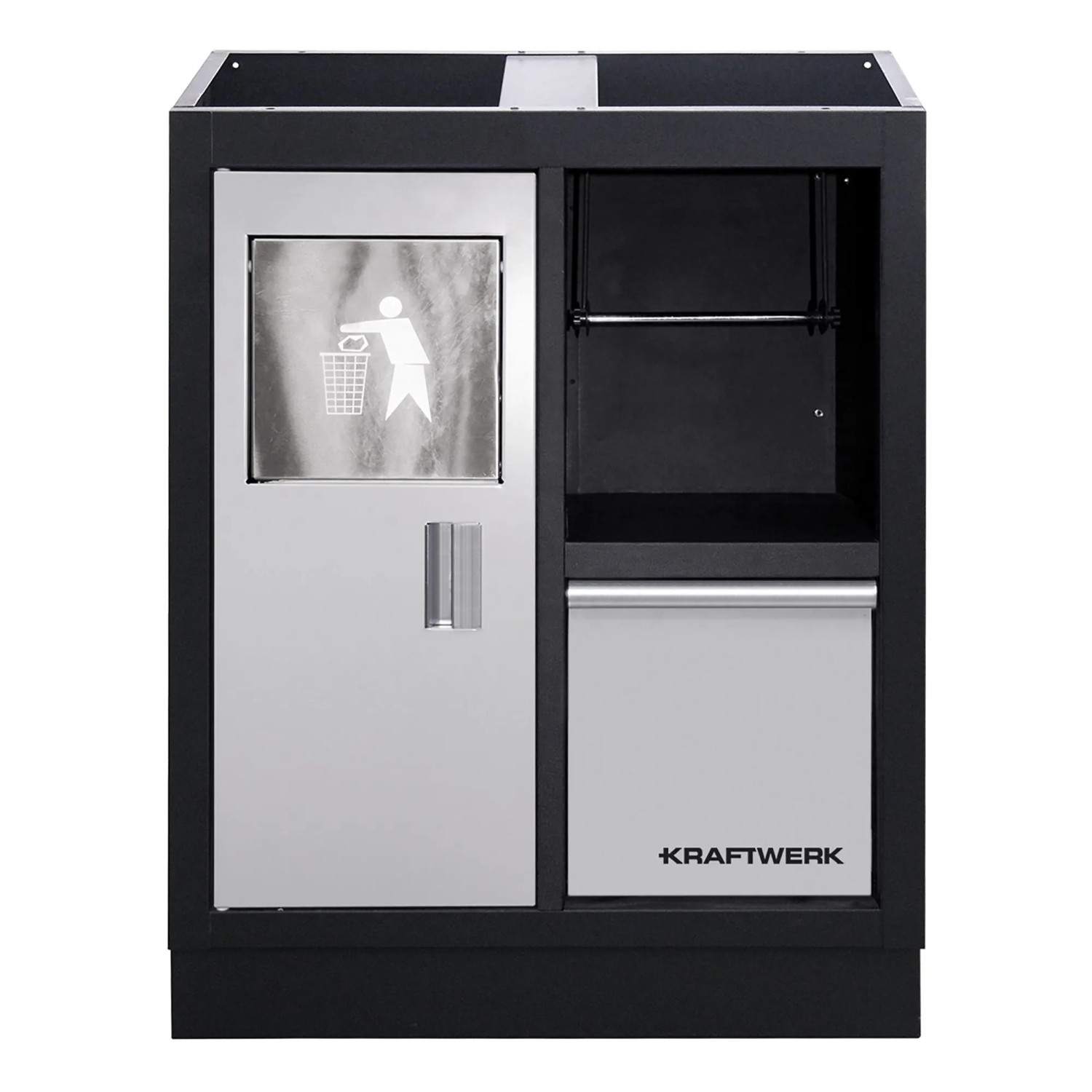 Kraftwerk Mobilio Unterschrank Silber-Schwarz 91 cm