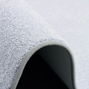 Detailaufnahme: Snapstyle Teppich Shine silbergrau, weicher Velours, 200x300cm.