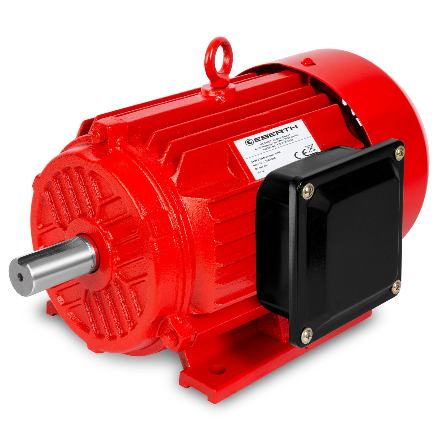 EBERTH Elektromotor 400V mit 3 kW Leistung 3-Phasen Drehzahl 2880 U/min