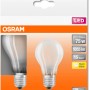 2er Set Osram E27 LED-Leuchtmittel in Glühlampenform, 7,5W, warmweißes Licht.