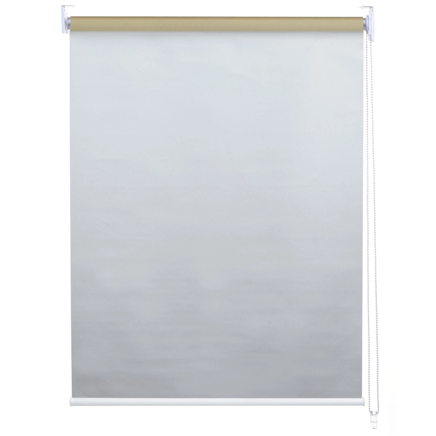 Beiges MCW Rollo 60x230cm mit Kettenzug für Wand- oder Deckenmontage, stufenlos verstellbarer Sichtschutz.