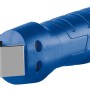 Blaues LUX Kabelmesser Universal Comfort mit Universalklinge und verstellbarem Spezialmesser.