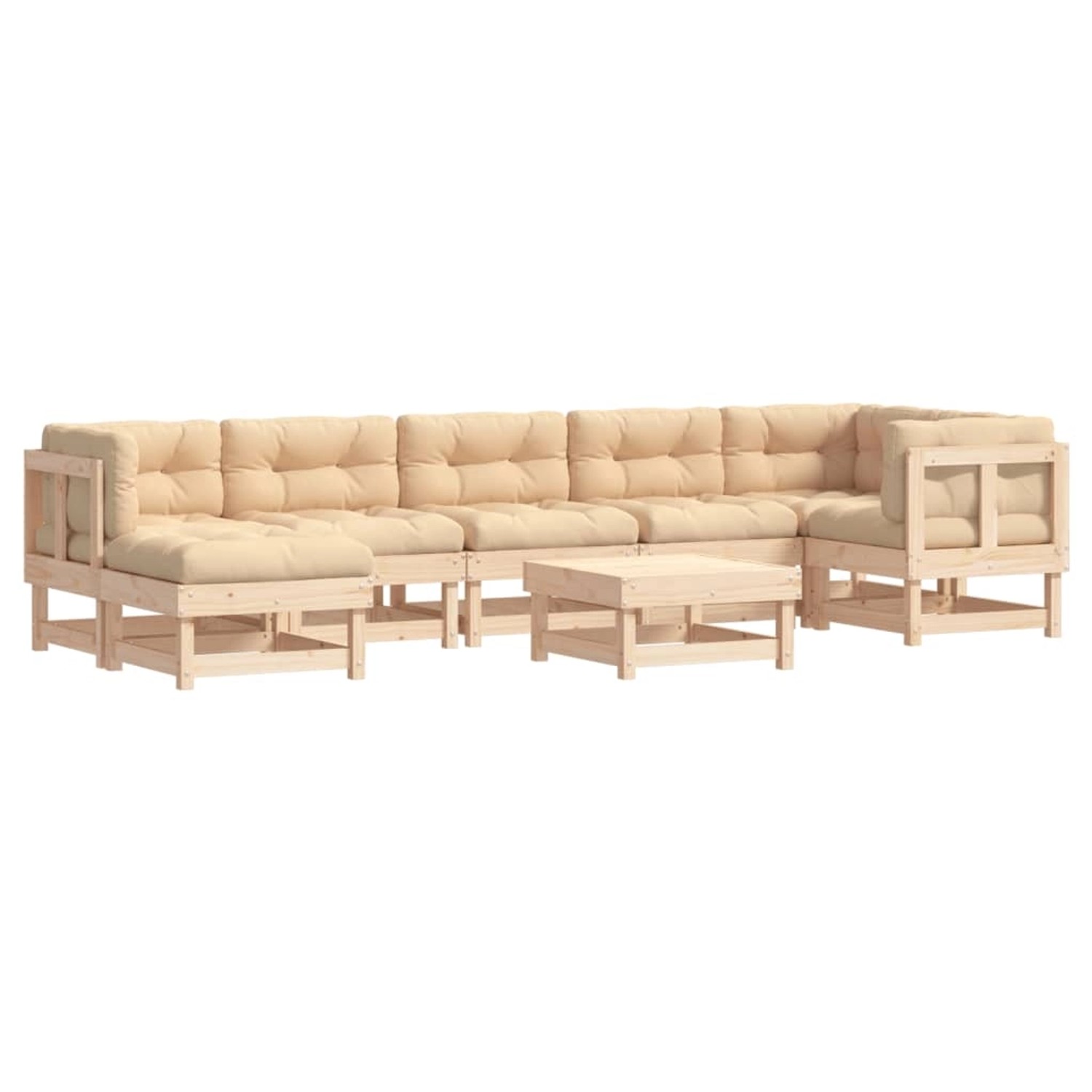 vidaXL 8-Tlg Garten-Lounge-Set mit Kissen Massivholz 3185843 günstig online kaufen