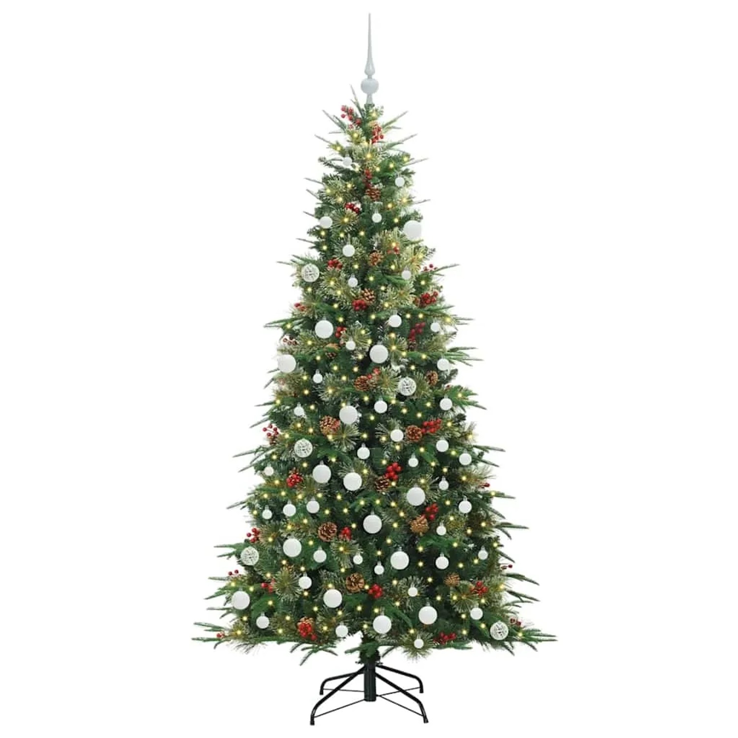 vidaXL Künstlicher Klappbarer Weihnachtsbaum Grün 180 cm PE und PVC 3397422