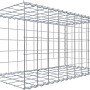 Leerer Gabiona Anbaukorb Typ 2, 50x100x50 cm, Maschenweite 10x10 cm, aus verzinktem Draht.