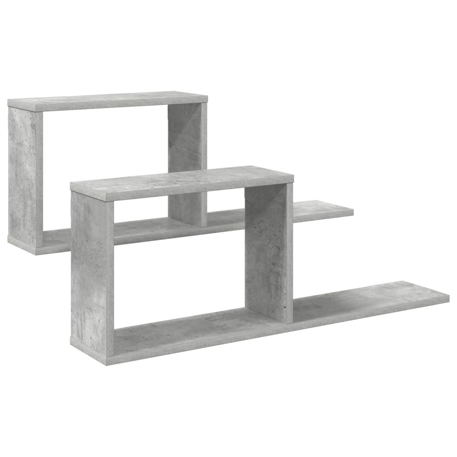 vidaXL Schweberegale 2 stk. Betongrau 80 x 15 x 30 cm Holzwerkstoff 8012323