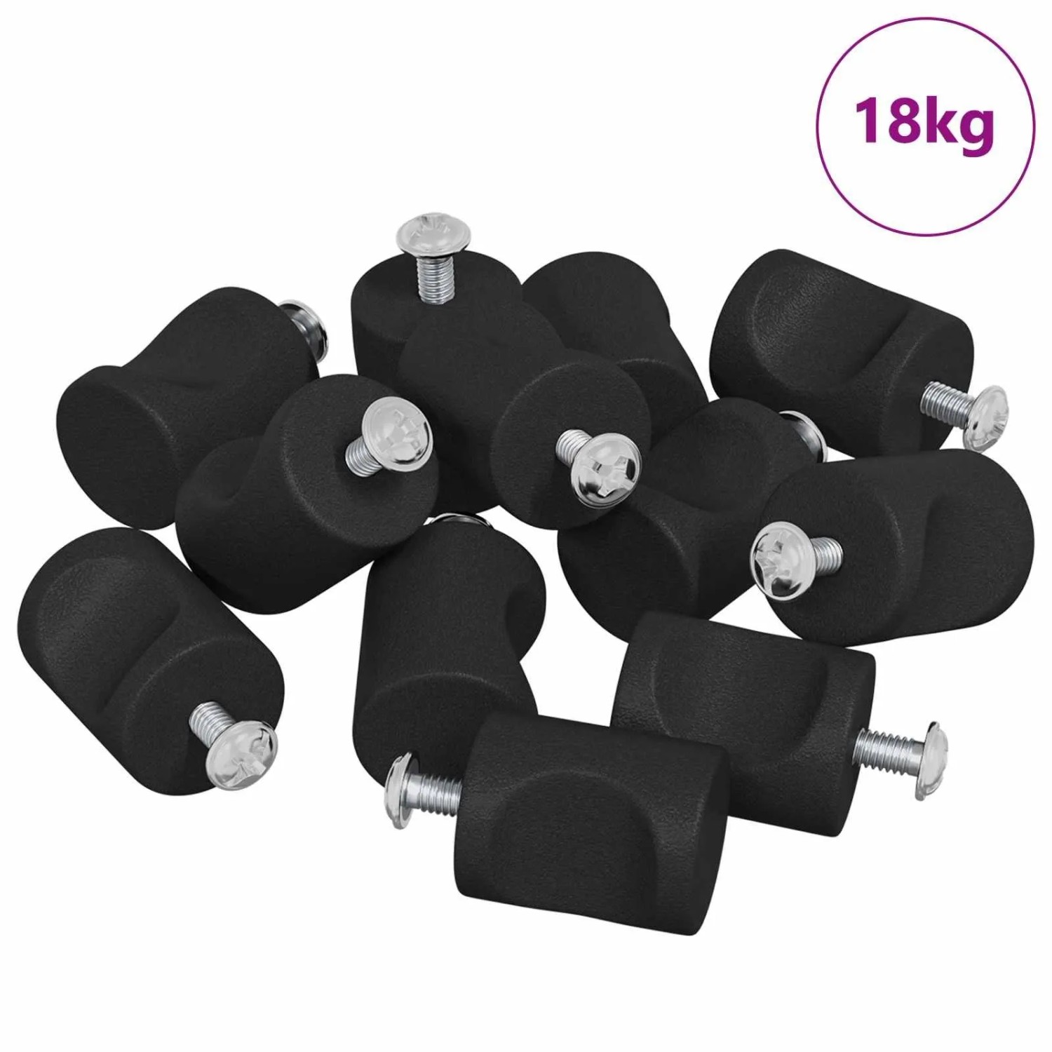 vidaXL Schrankknöpfe 968 Stk Schwarz Eisen 864745