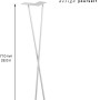 Wagner Möbelbein Hairpin Twist, 71 cm, lichtgrau, aus Stahl, für individuellen Möbelbau.