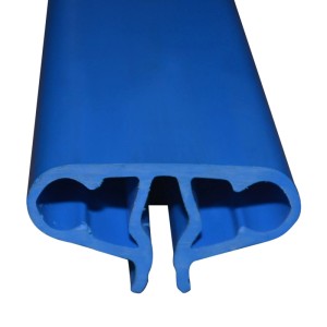 Blauer Waterman Pool Handlauf Q5 für Rundbecken (300 cm), Detailansicht des Profils.
