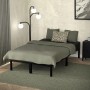 Schwarzes ML-Design Metallbett (120x200 cm) mit Lattenrost. Bettgestell aus Stahlrahmen.