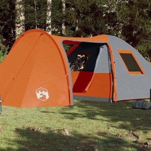 vidaXL Kuppel-Familienzelt 6 Personen Orange Wasserdicht 94355