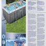 Verpackung des Bestway Frame Pool-Set Power Steel in Rattan-Optik, eckiger Stahlrahmenpool.