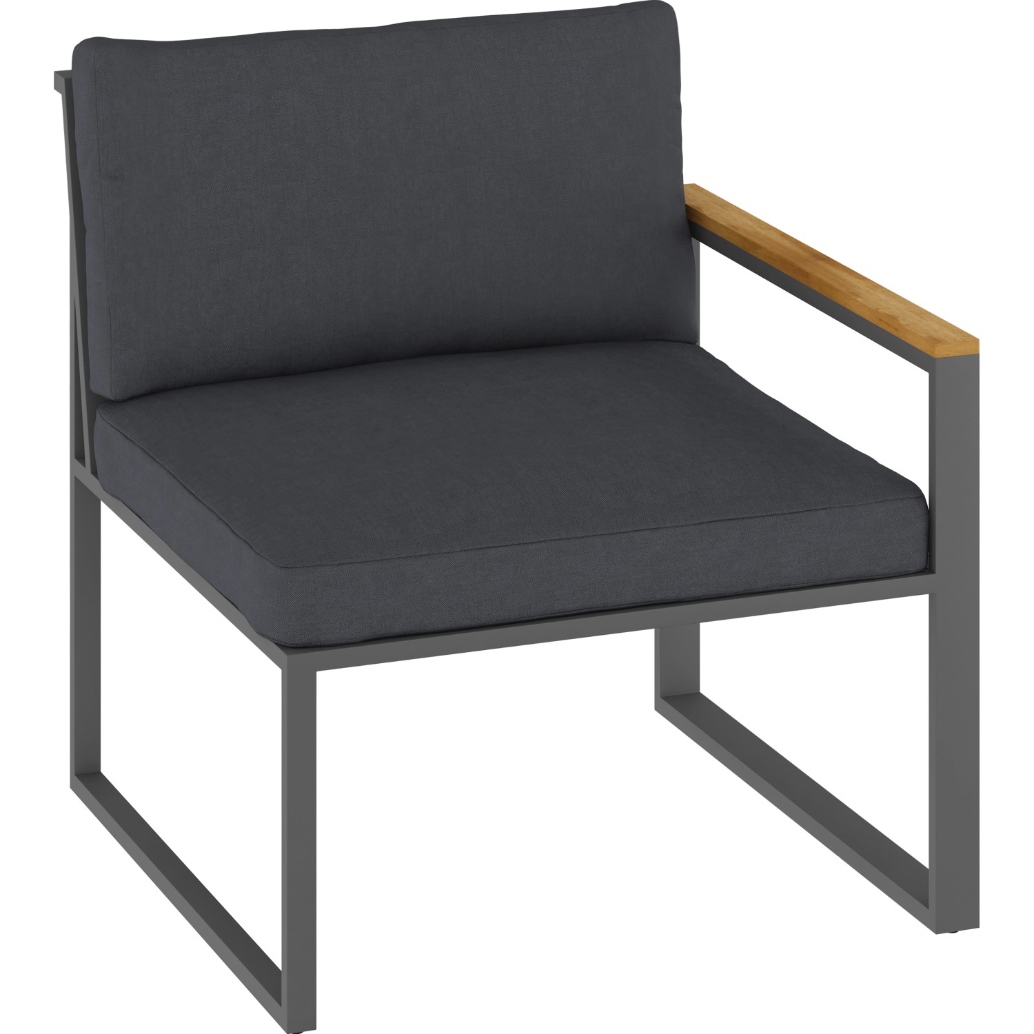 LoungeSet mit Esstisch Piegan 6teilig Aluminium Schwarz kaufen bei OBI