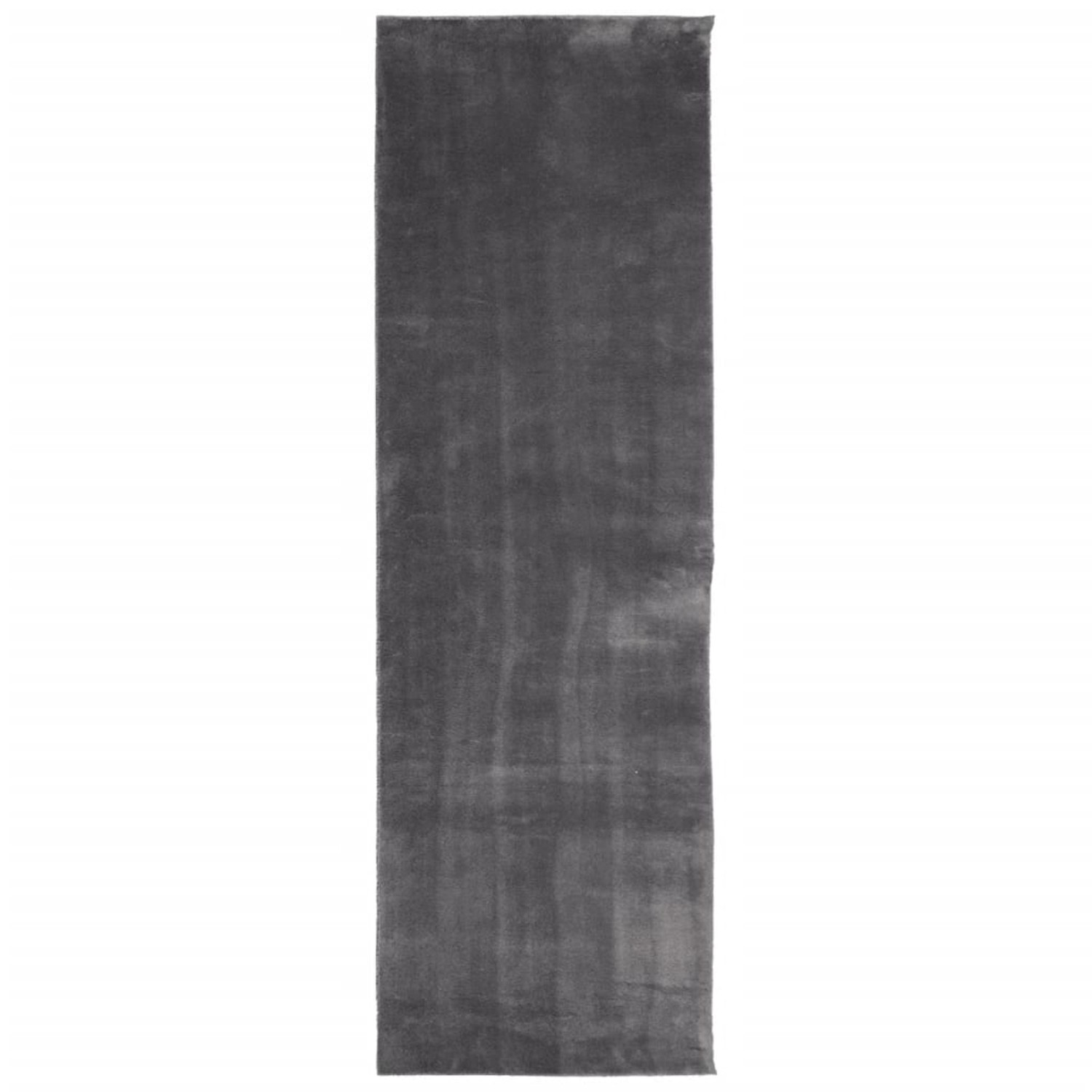 vidaXL Teppich Huarte Kurzflor Weich Und Waschbar Anthrazit 80x250 Cm 19336 günstig online kaufen