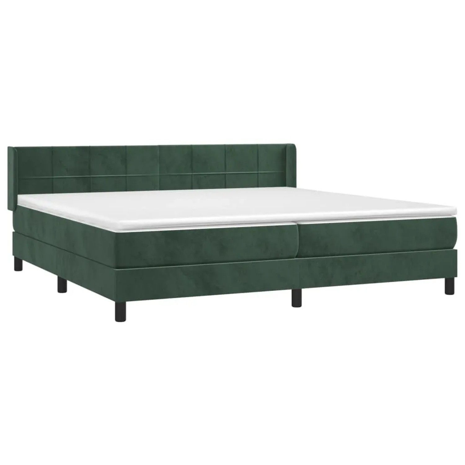 vidaXL Boxspringbett mit Matratze Dunkelgrün 200x200 cm Samt 3130982 günstig online kaufen