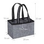 Relaxdays Flaschenträger Filz Anthrazit Faltbar für 6 Flaschen 15 cm x 24 cm x 15 cm 140 g_4