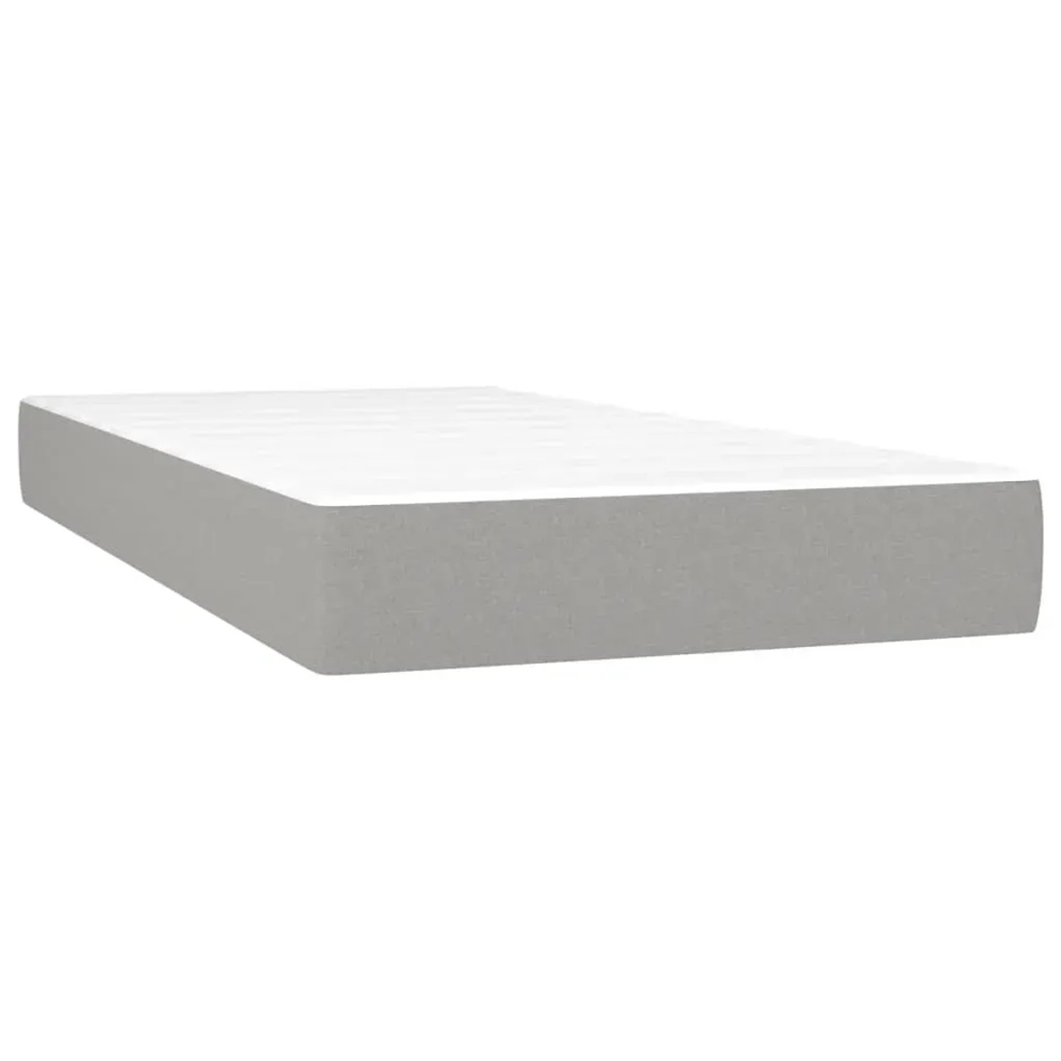 Hellgraue Matratze für Boxspringbett 90x200 cm, Stoffbezug.