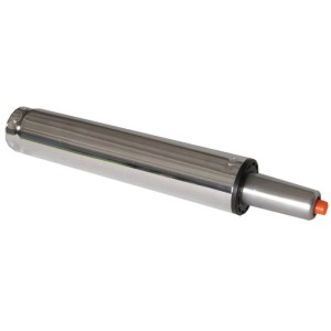 Silberne Gasdruckfeder für Bürostühle, Esszimmerstühle. Robuster Gaslift mit konischer Steckverbindung.